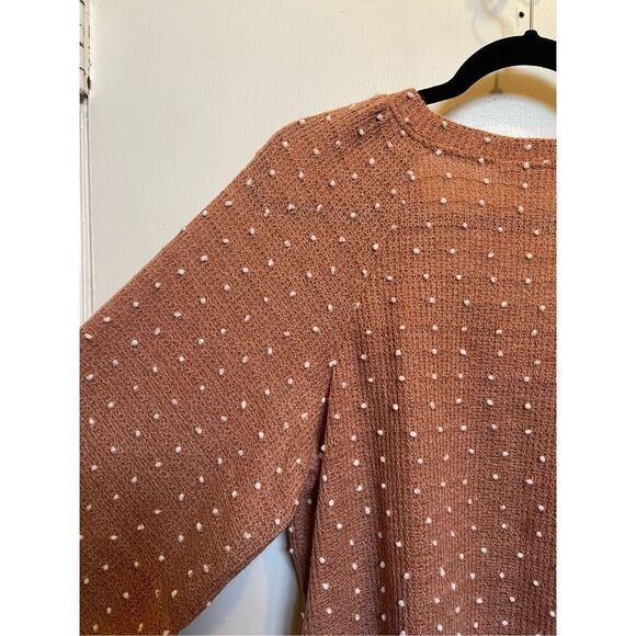 Blu Pepper Polka Dot Henley Style Long Sleeve size M NWT - Picture 14 of 15